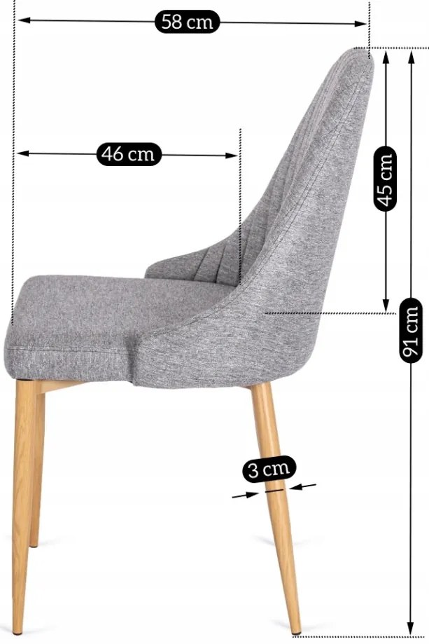 Krzesło TORINO Szare