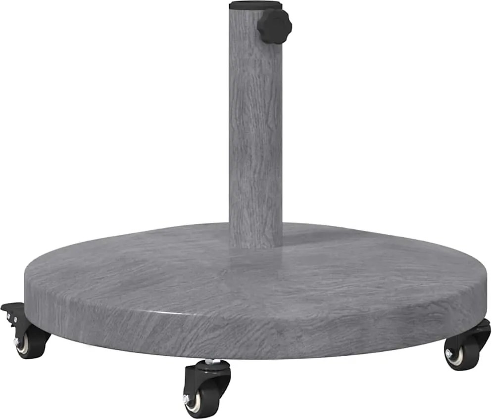 vidaXL Napernyőtalp Sötétszürke fa hatás 48 x 48 x 32 cm