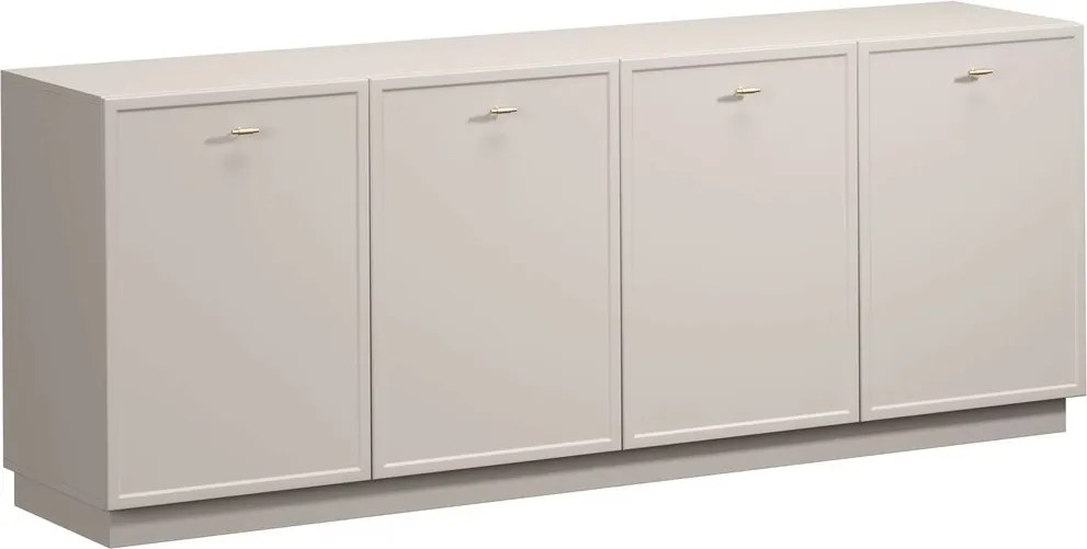 Lorini négyajtós komód 200 cm - kasmír / arany T-bar fogantyúk