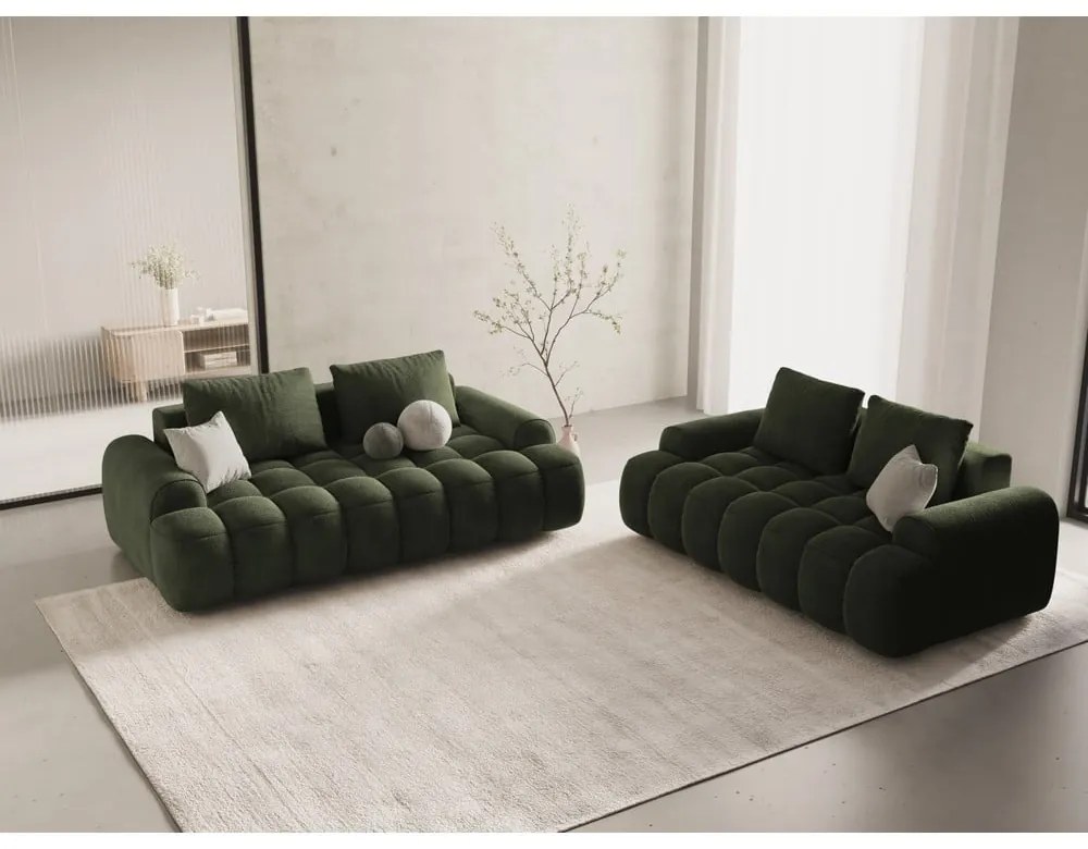 Zöld bársony kanapé 175 cm Linz – Cosmopolitan Design