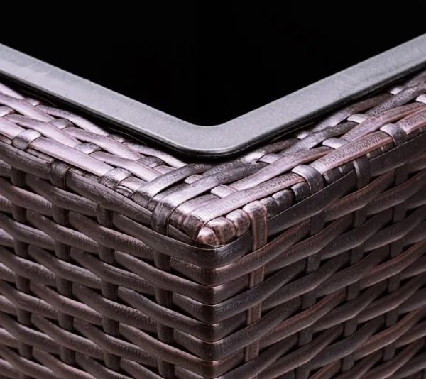 Casaria® Virágtartó 95x27x60 cm barna - 4 edény