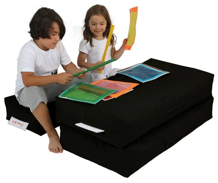 Fekete gyerek kanapé 100 cm Nier – Floriane Garden