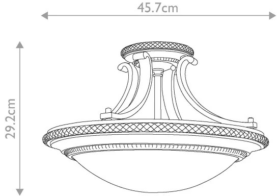 Feiss FE-KELHAM-HALL-SF - Felületre szerelhető csillár KELHAM HALL 2xE27/60W/230V