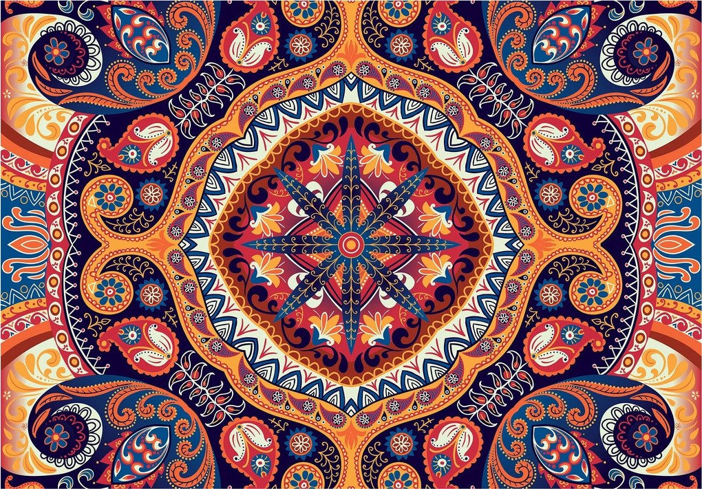 Paisley Mandala Etnikai mintás flizelin fotótapéta Orient 250x175 +ragasztó