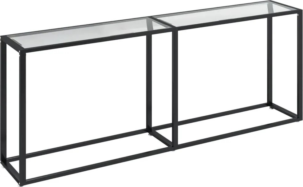vidaXL átlátszó edzett üveg tálalóasztal 200 x 35 x 75,5 cm