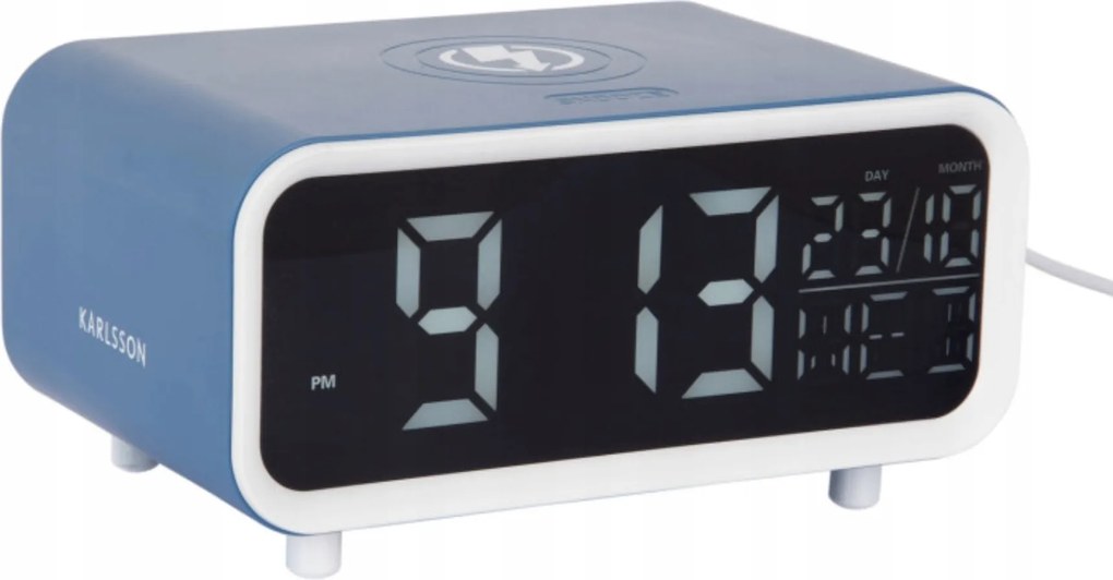 Ébresztőóra, digitális asztali óra állítható fényerővel kék Chunky Led