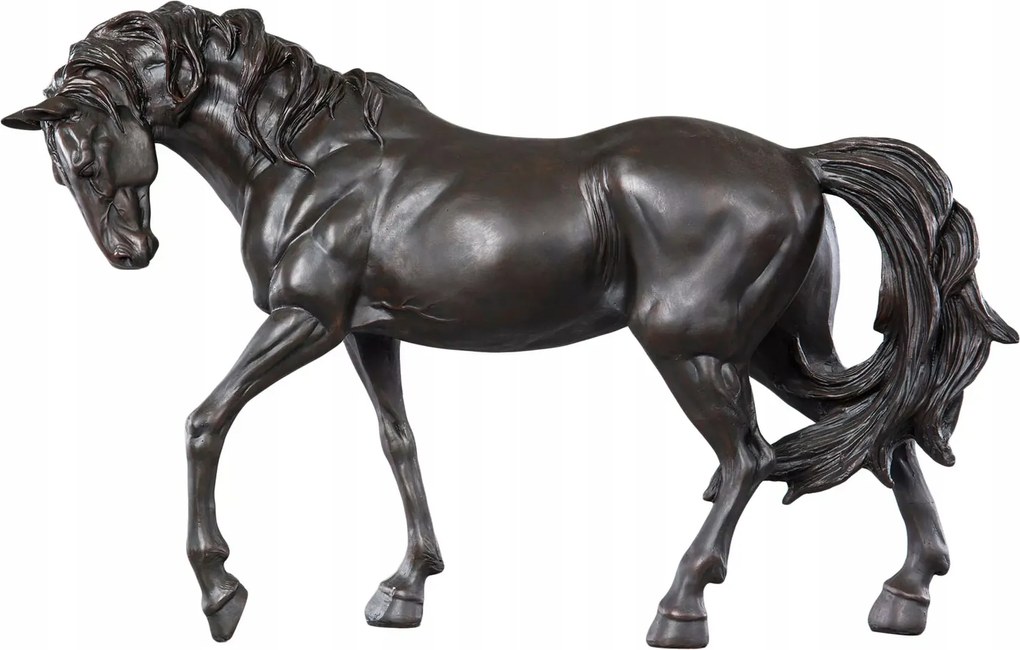 Ló Figura Ló Nagy 67cm dekoratív fekete ajándék dekoráció