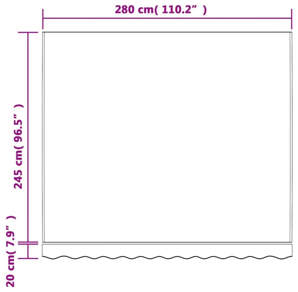 többszínű csíkos pótszövet napellenzőhöz 3 x 2,5 m