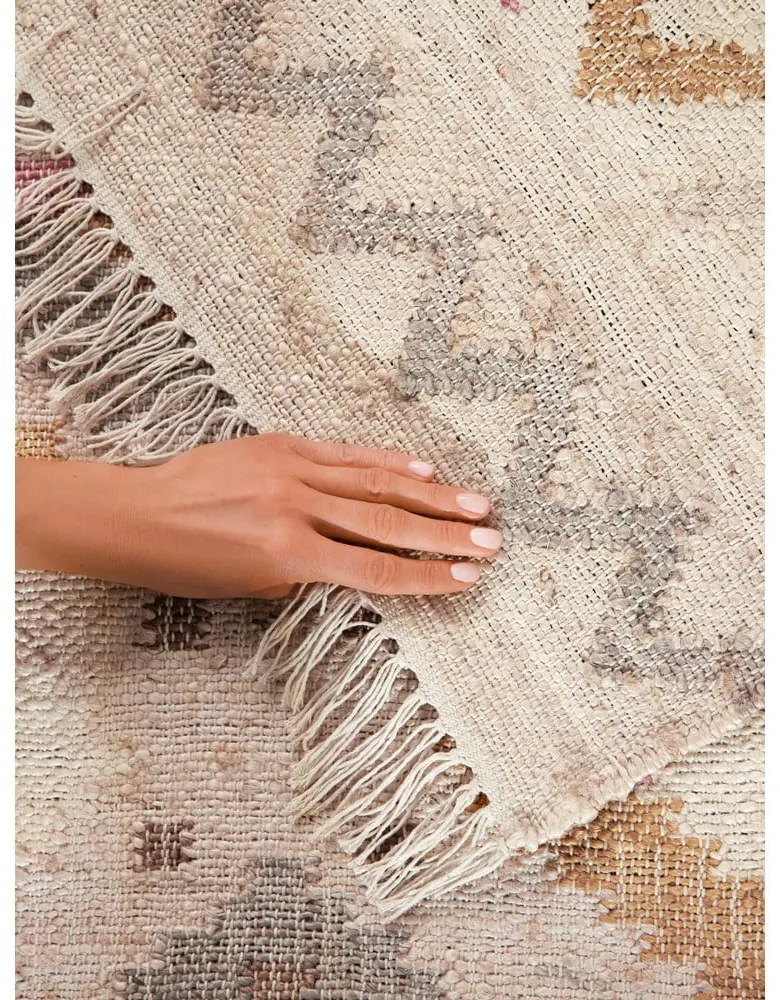 Krémszínű kézi szövésű juta szőnyeg 120x170 cm Roya Imani – Elle Decoration