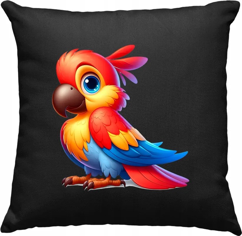 Gyerek színes papagáj párna 5 fekete