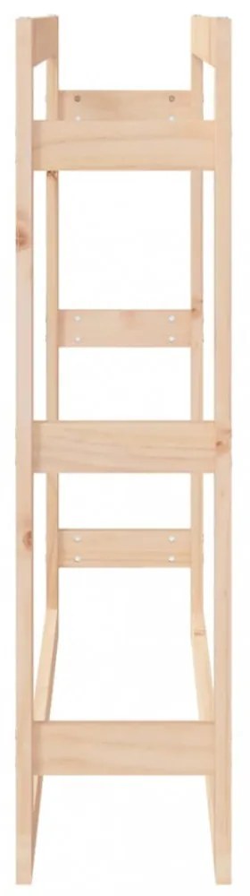 tömör fenyőfa tűzifatartó állvány 100x25x100 cm