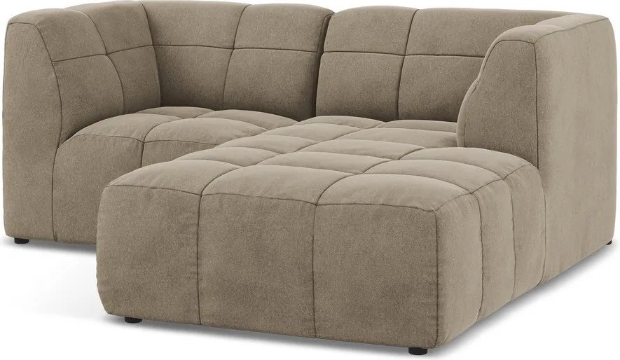 Barna bársony sarokkanapé (jobb oldali-heverő résszel) Aloha – Makamii