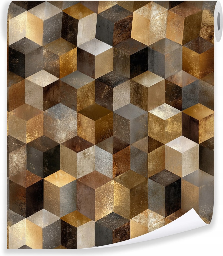 Tapéta Geometrikus Absztrakt Retro Flizelin Fal Nappali Hálószoba