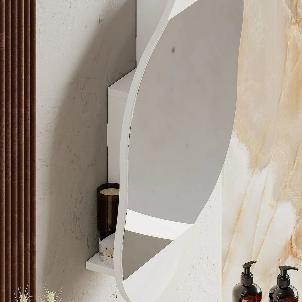 Cloud White Fürdőszoba szekrény tükörrel