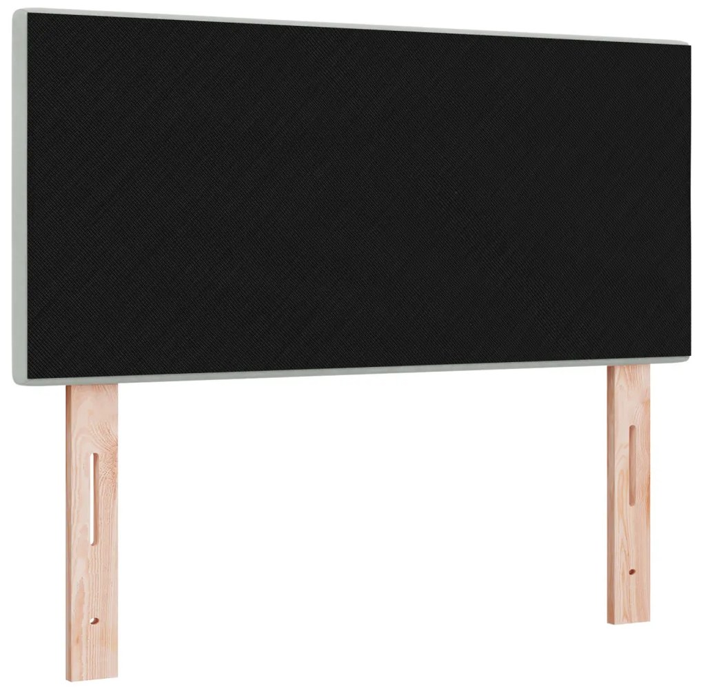 LED Fejtámla Gombos Foltos Világosszürke 80 cm Bársony