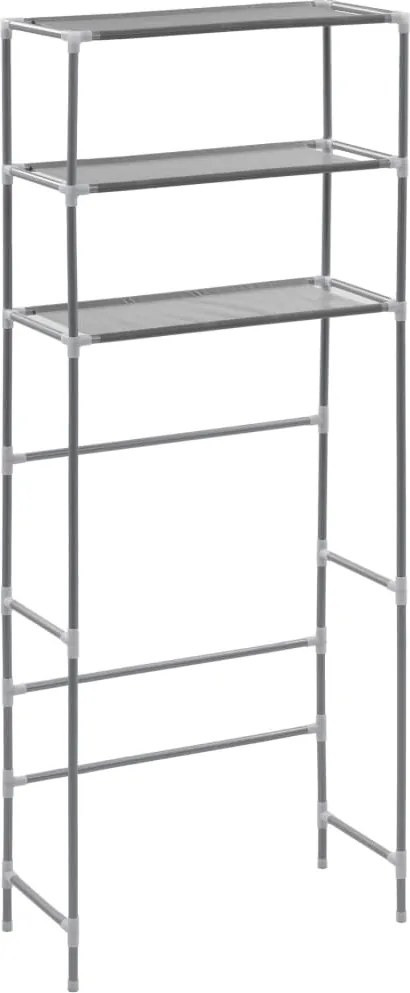 vidaXL 3-szintes ezüstszínű alumínium tárolóállvány 69 x 28 x 169 cm
