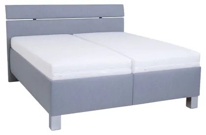 Kárpitozott ágy tárolóval, matrac nélkül ALIS 160x200 cm világosszürke