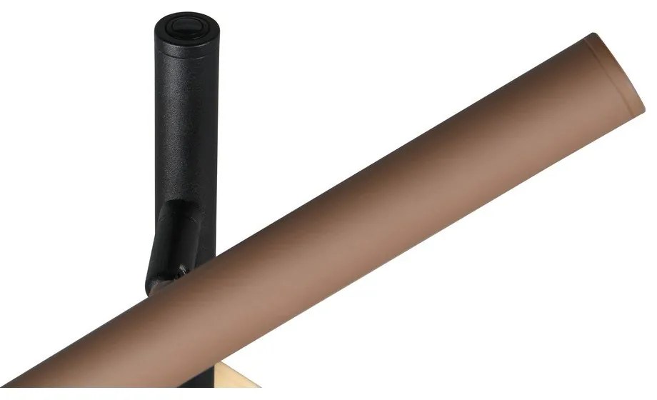 Fekete LED állólámpa fém búrával (magasság 150 cm) Fiato – Trio