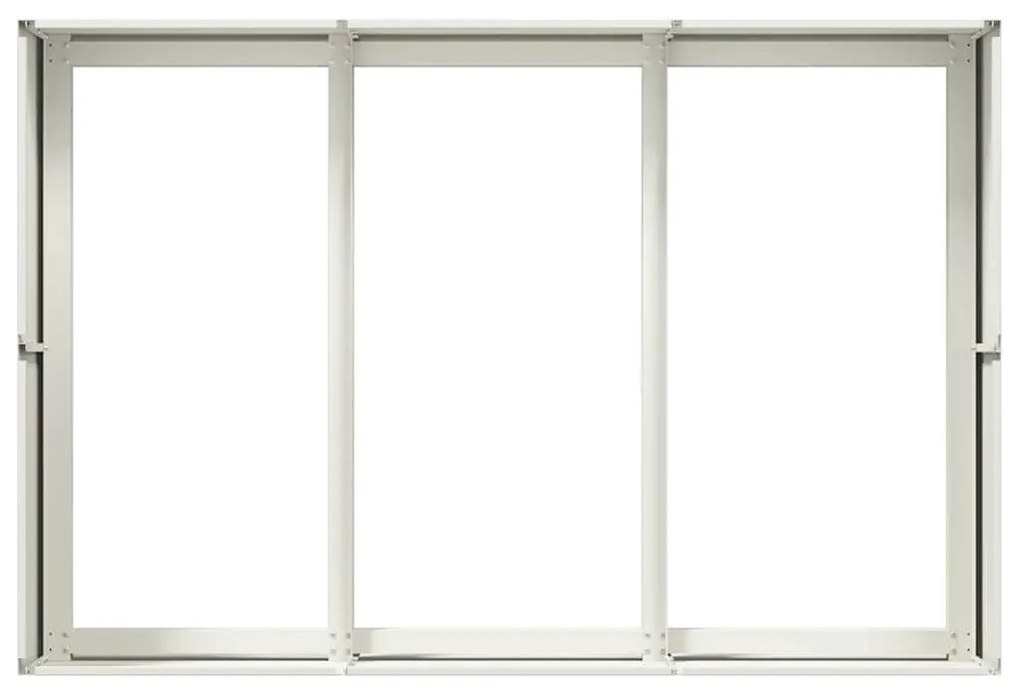 vidaXL növénytartó Fehér 120x80x40 cm Acél