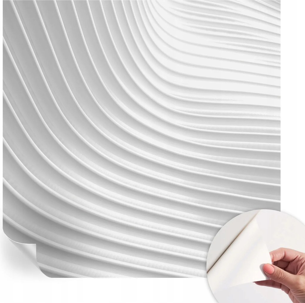 Öntapadós tapéta Divatos 3D fali ragasztóval Elegáns hullámok 250x250 cm