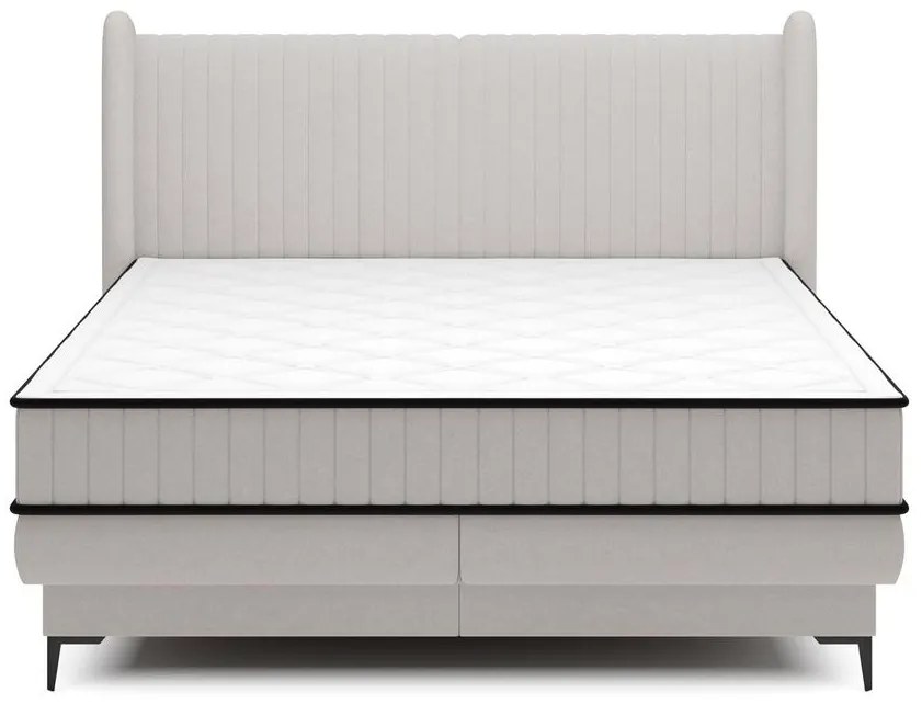 Kontinentális franciaágy 140 cm Dalmo 140 (ágyráccsal) (tárolóhellyel) (szürke + fekete) . 1099664