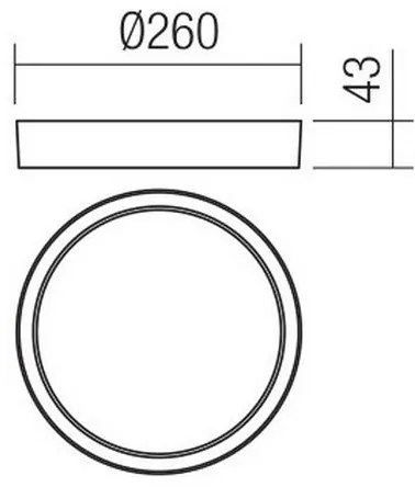 Redo 90155 - LED Kültéri mennyezeti lámpa PONZA LED/16W/230V átm. 26 cm IP65
