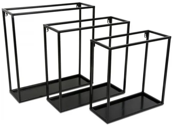 Fali polc 35x35 cm fekete