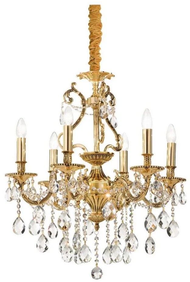 Ideal Lux - Kristály csillár láncon GIOCONDA 6xE14/40W/230V átm. 62 cm arany