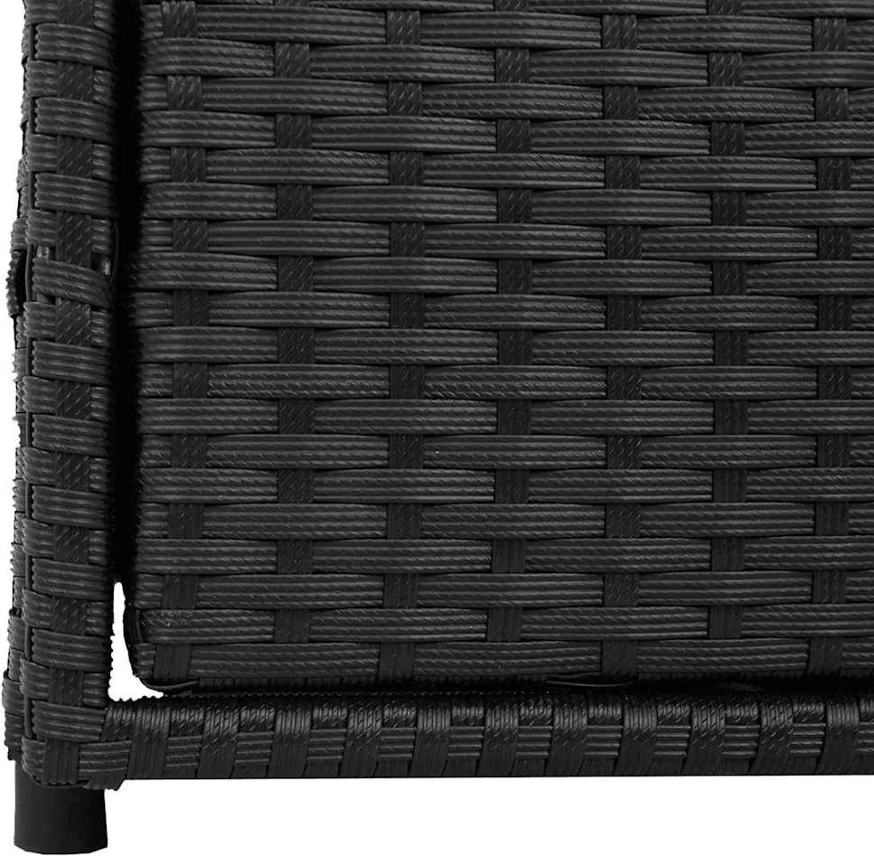 vidaXL fekete polyrattan kerti tárolószekrény 55 x 59 x 69 cm