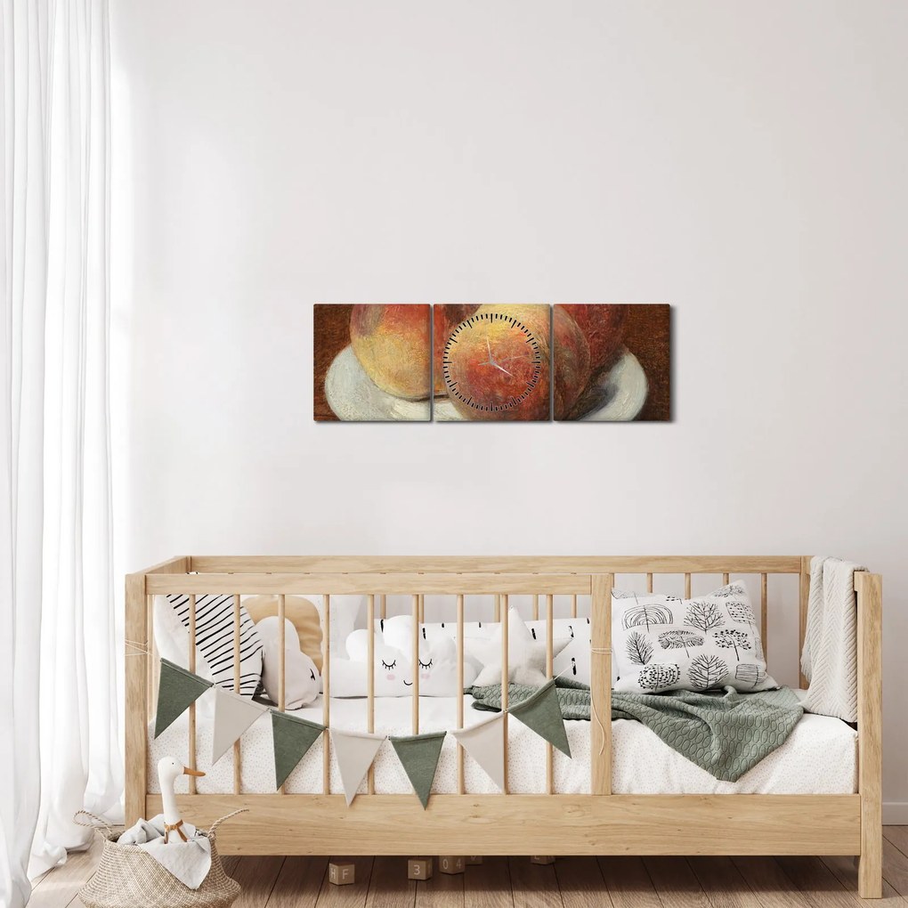 Kép - Henri Fantin-Latour, Three Peaches on a Plate, reprodukciók (órával) (90x30 cm)
