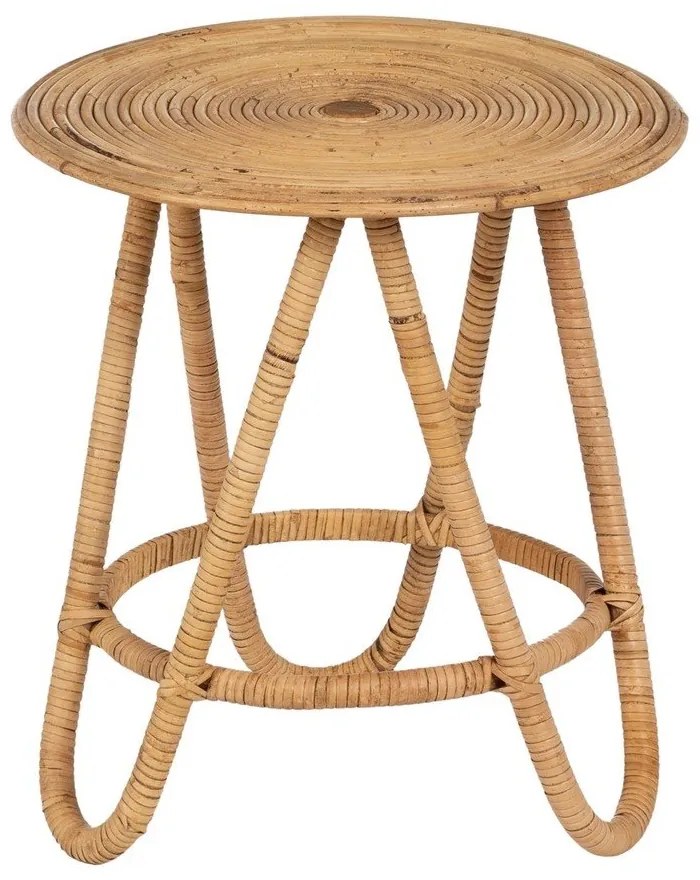 Rattan kerek tárolóasztal ø 60 cm – Ixia