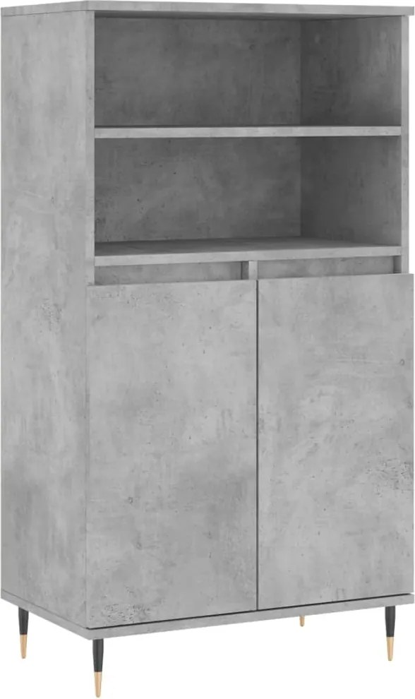 vidaXL betonszürke szerelt fa magasszekrény 60 x 36 x 110 cm