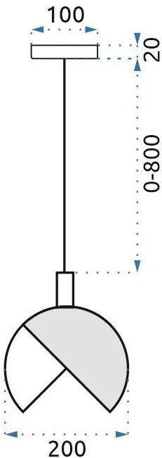 Szerszámlámpa - üvegfüggő lámpa APP638-1CP, arany, OSW-05637