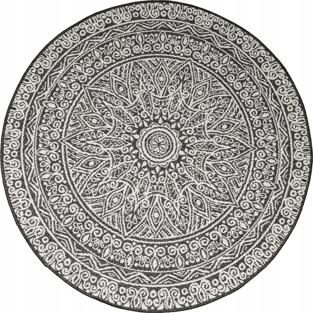 Kültéri Szőnyeg Kerek Kétoldalas Zsinóros Rozetta Brussels átm. 160 cm