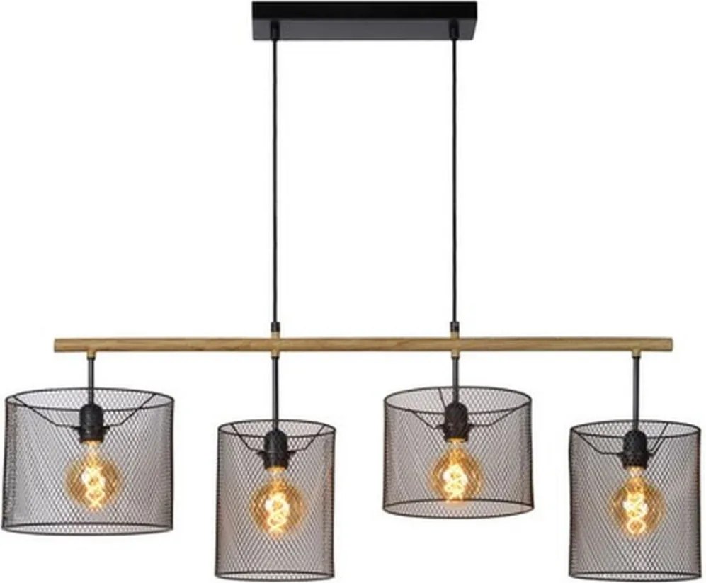 Lucide BASKETT 45459/04/30 Függőlámpa 4x60w/e27 ip20