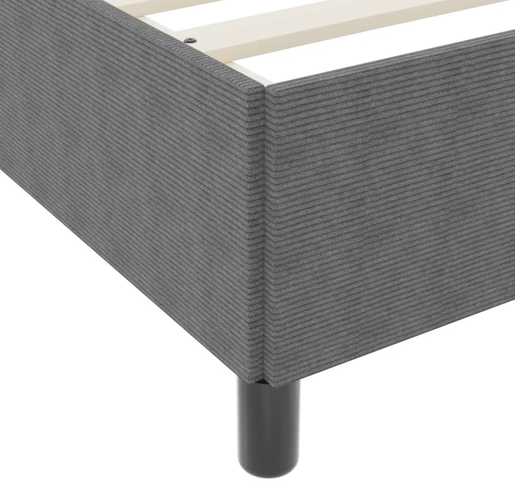 vidaXL Ágykeret Világosszürke 80 x 200 cm Bársony anyag