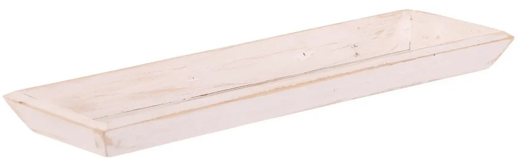 Riaza fa tálca, fehér, 35 x 12 x 3 cm
