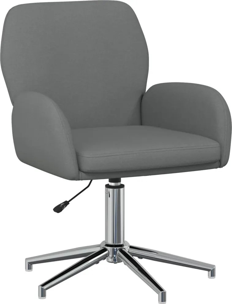 vidaXL forgatható íróasztali szék 54 x 58 x 90 cm Sötétszürke Szövet