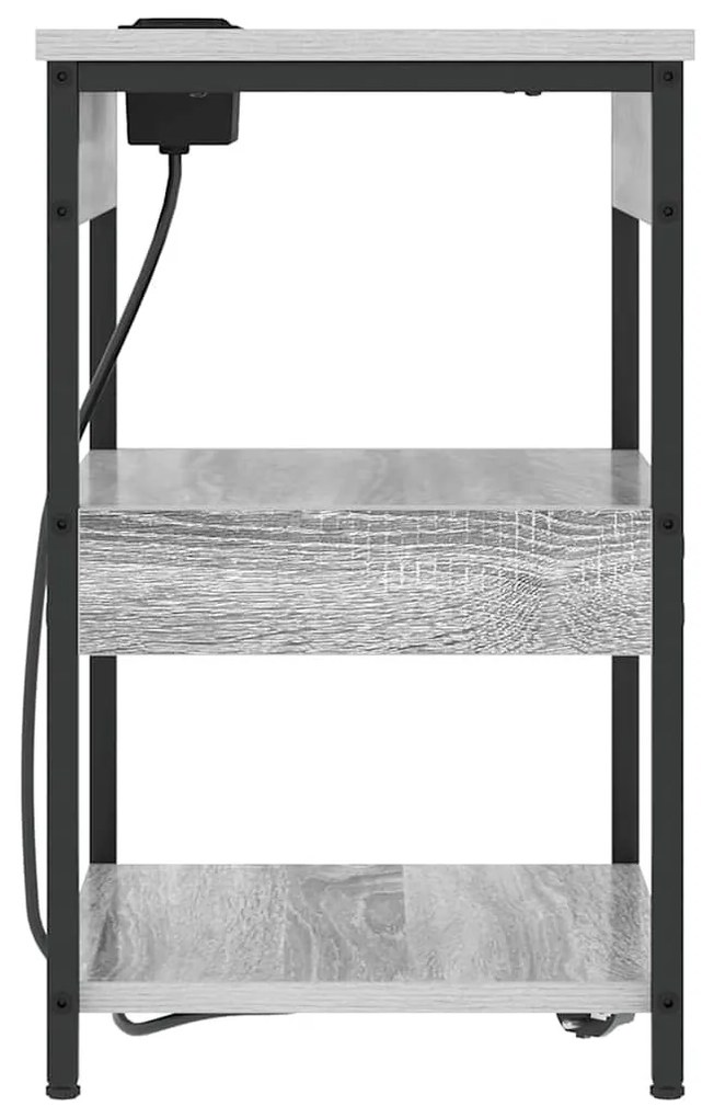 Éjjeli Szekrények 2 pcs Szürke sonoma 41 x 31 x 51 cm Faanyag