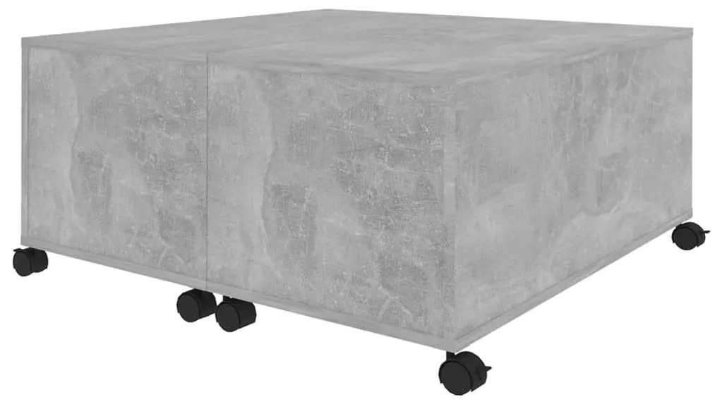 betonszürke szerelt fa dohányzóasztal 75 x 75 x 38 cm