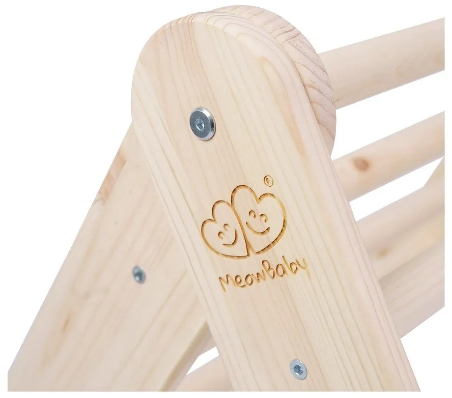 Natúr színű borovi fenyő pikler háromszög 46x87x60 cm Montessori – Meowbaby