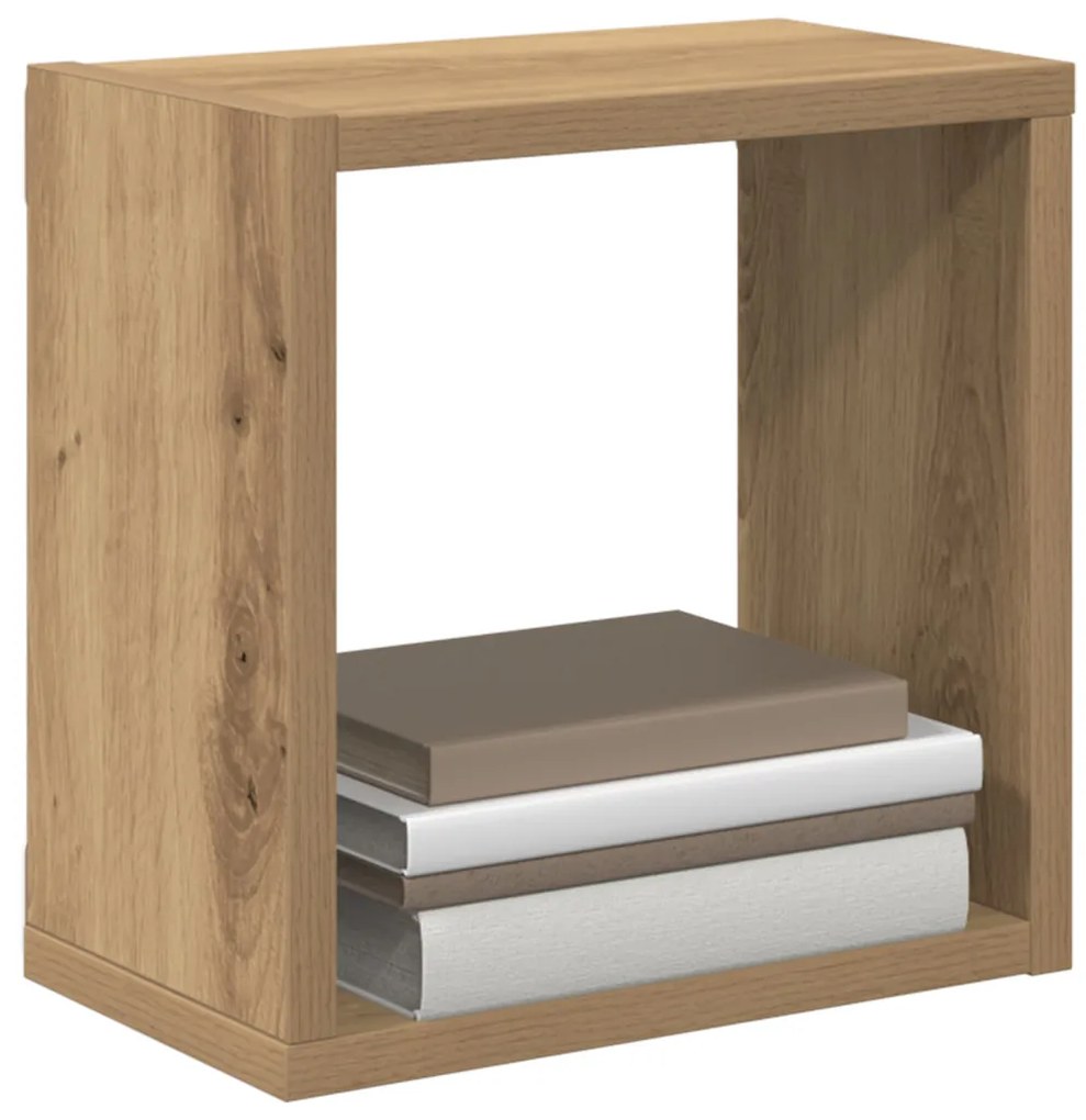Fali polcok Artisan tölgy MDF furnérral 26 x 15 x 26 cm