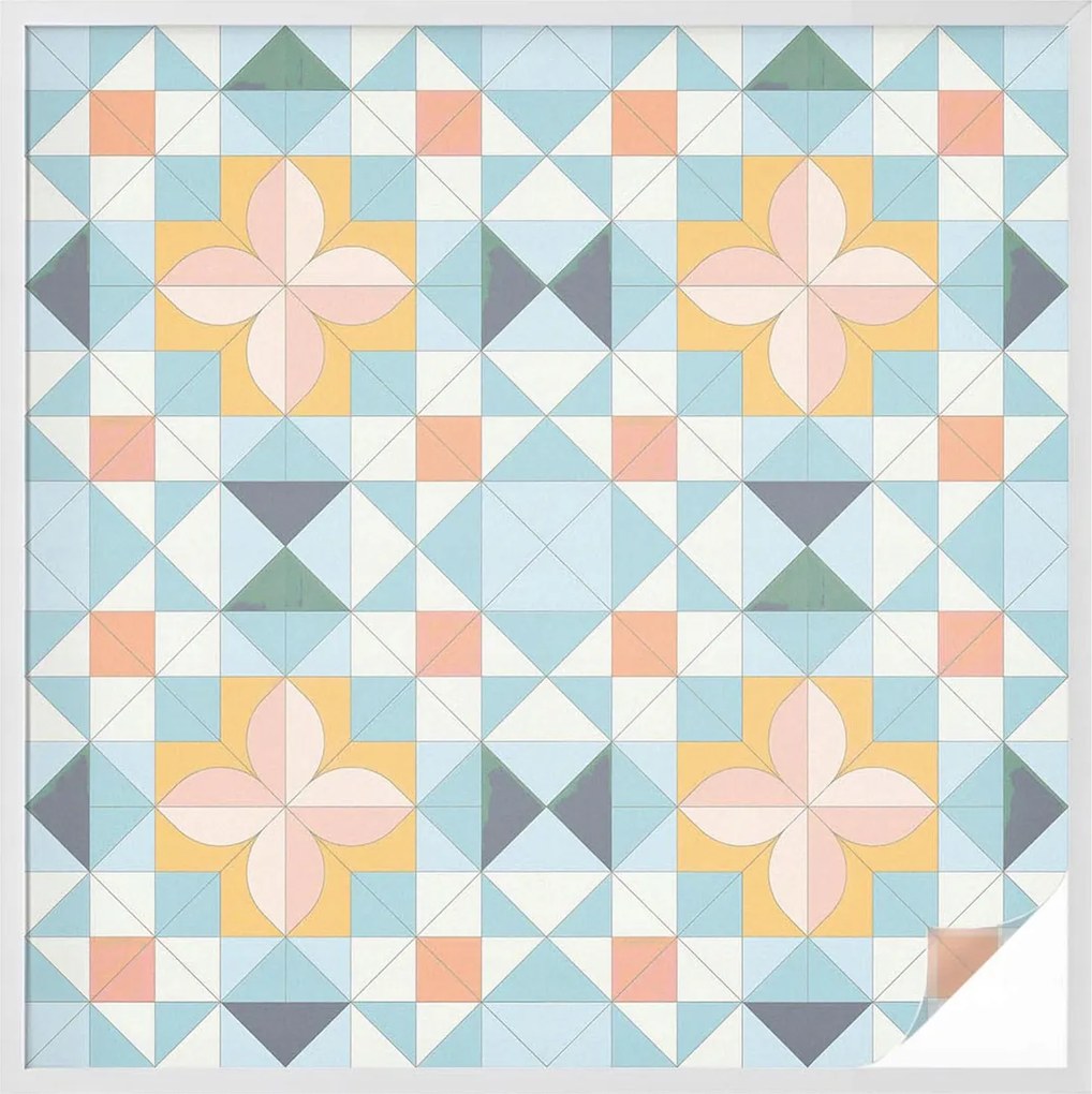 Öntapadós Ablakfólia Adatvédelem Színes geometria 100x100