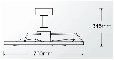 Lucci Air 516124 - LED Dimmelhető ventilátor CESSNA LED/36W/230V 3000/4000/5000K fekete + távirányító