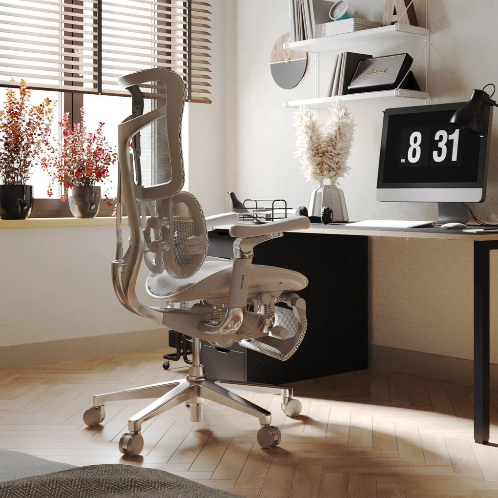 Prémium ergonomikus irodai szék lábtartóval szürke Premium Normal Size: Diablo V-Kinetic