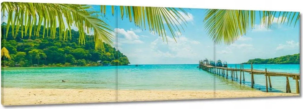 Festmények 120x40 Trópusi tájkép