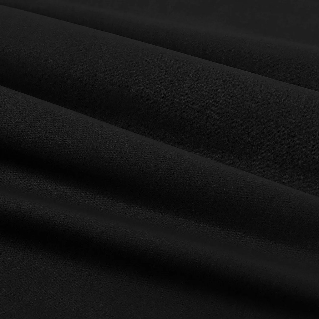 Goldea körgumis pamut lepedő - fekete 120 x 200 cm