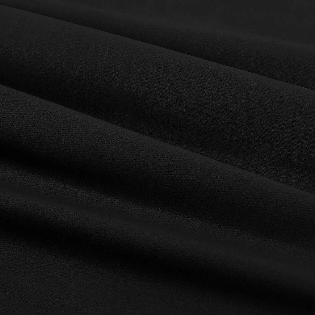 Goldea pamut gumis lepedő - fekete 200 x 200 cm