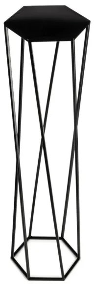 Virágállvány 100x24 cm fekete