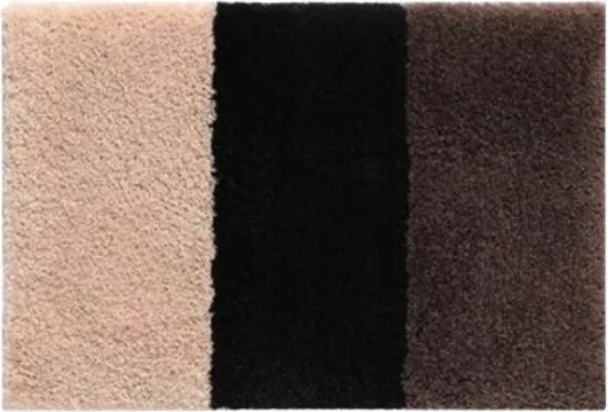 Fürdőszobaszőnyeg mikroszálas csúszásgátló barnabézs fekete 91x61cm